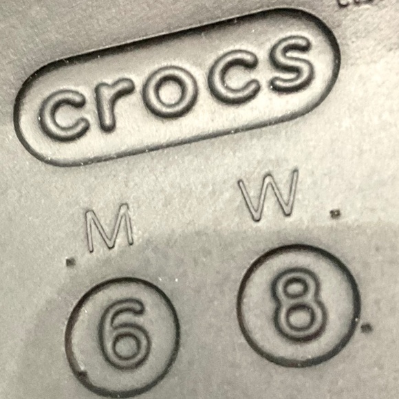 Black Red Rosette Maryjane Crocs Stomp Clog Rubber Slip On Casual Comfort size 8 - Picture 10 of 13